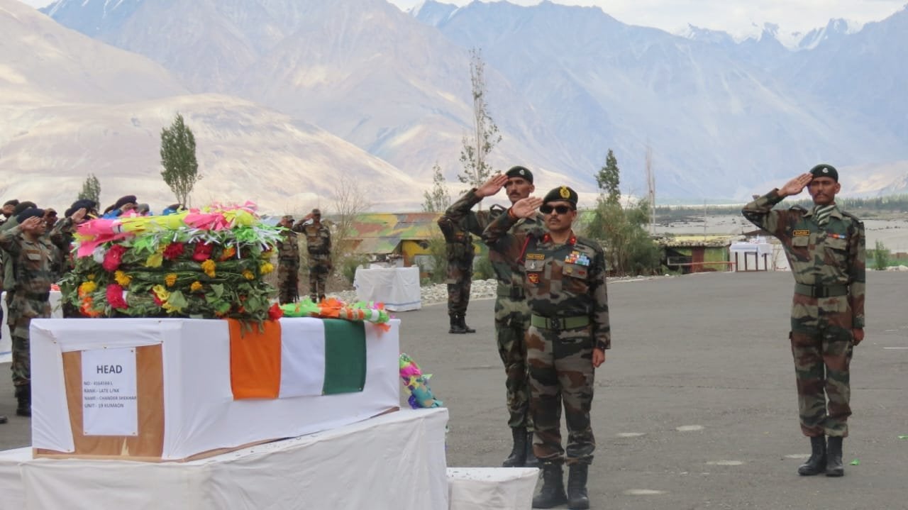 Officials from the Indian army said that soldier Chandrashekar Harbola’s remains will be given to his family on Tuesday