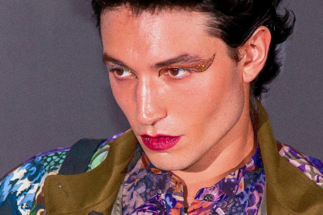 <p>A knotty pop culture figure to talk about: Ezra Miller at an event in 2019</p>