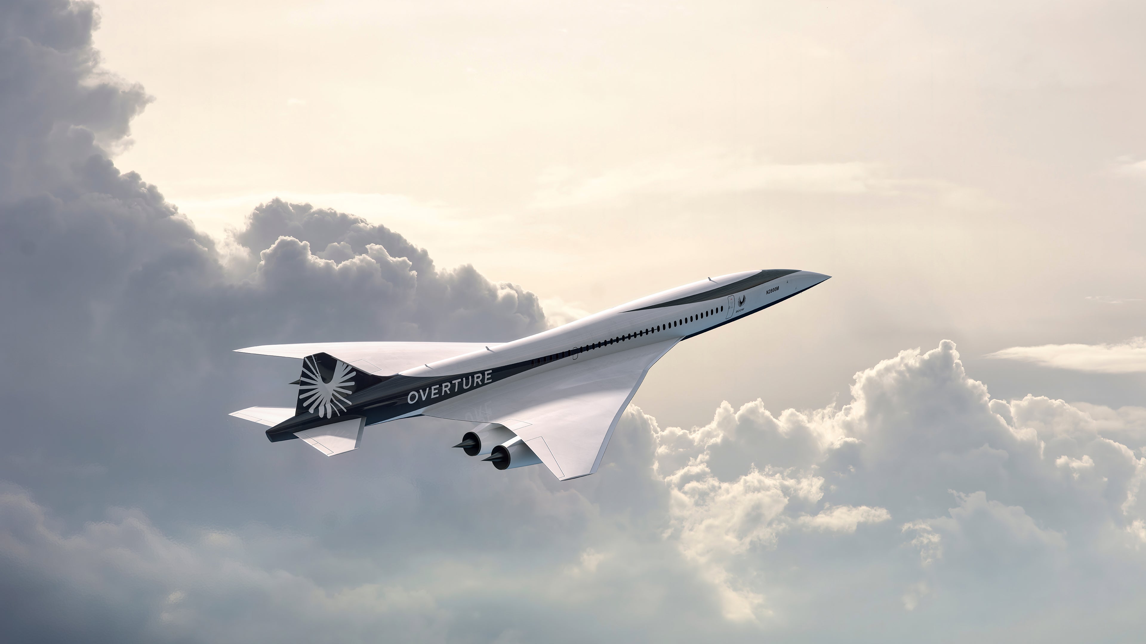 Concept art of the proposed Overture supersonic airliner under development by Boom Supersonic