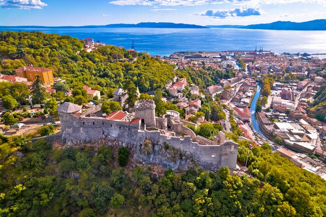 <p>Trsat and Rijeka aerial panoramic view</p>
