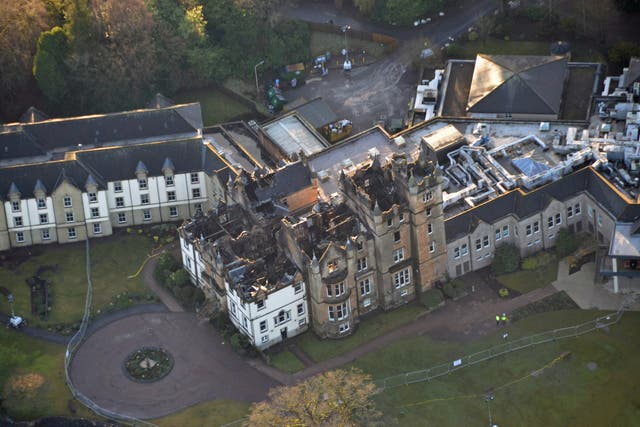 The Cameron House Hotel was severely damaged in the blaze in which two guests died (Crown Office/PA)