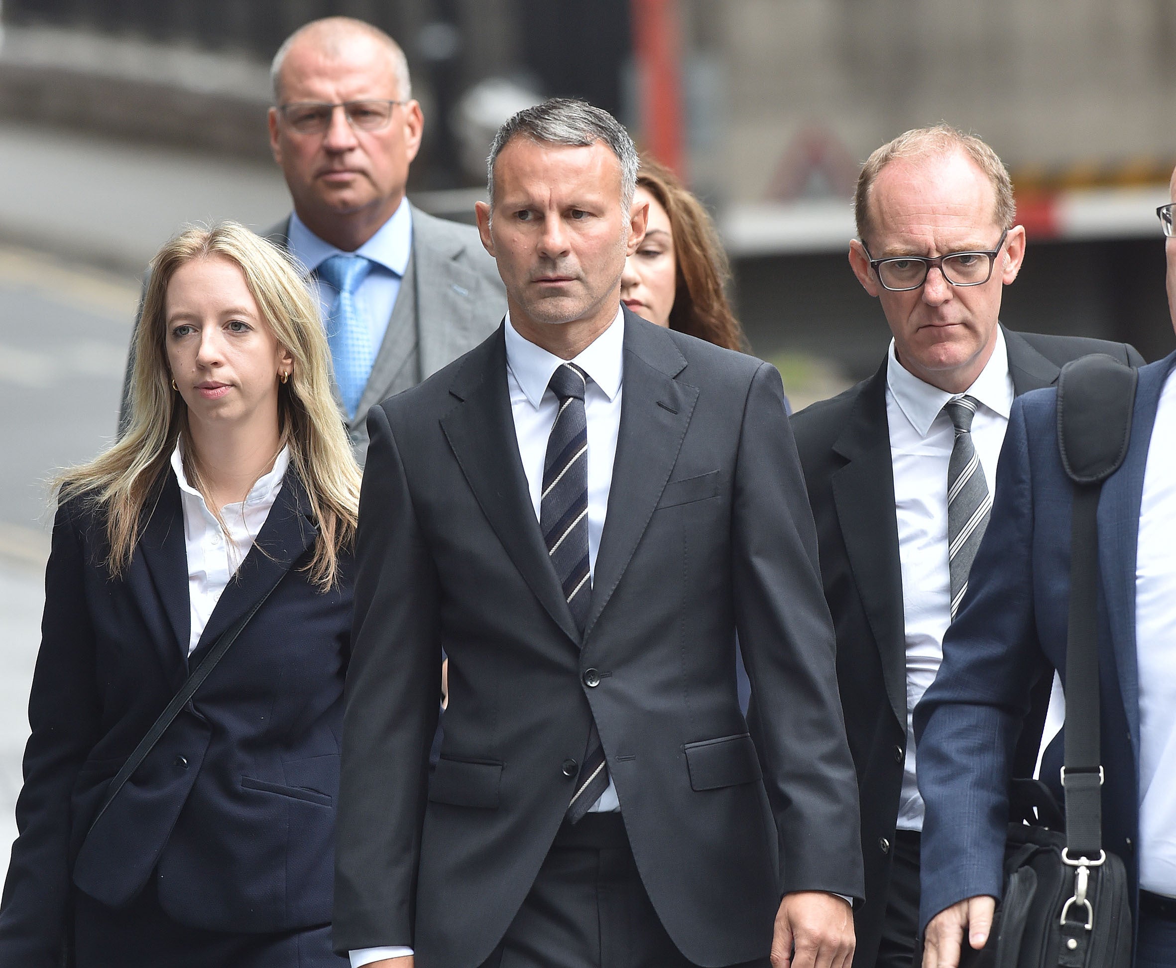 Ryan Giggs arrives at Manchester Crown Court (Steven Allen/PA)