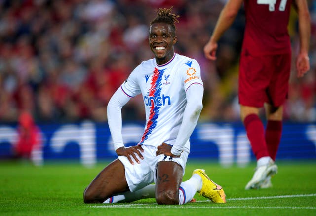 Wilfried Zaha netted against Liverpool on Monday night (Peter Byrne/PA)
