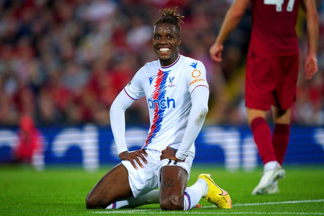 Wilfried Zaha netted against Liverpool on Monday night (Peter Byrne/PA)