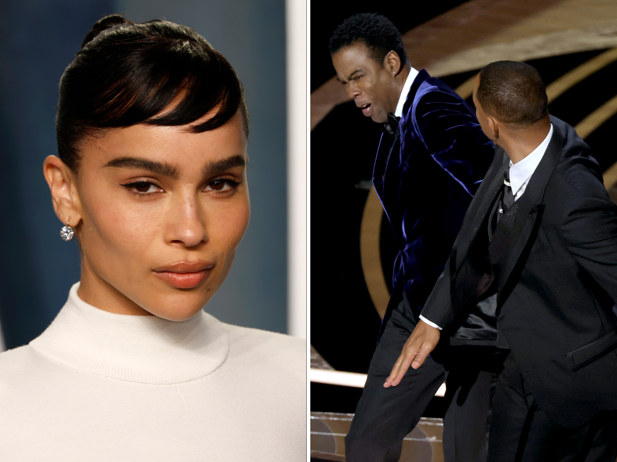 <p>Zoë Kravitz, Will Smith, and Chris Rock</p>