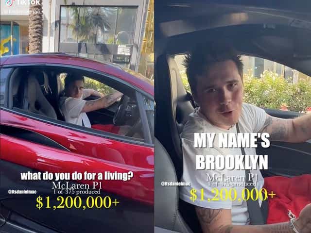 <p>Brooklyn Beckham mocked after suggesting he drives $1.2m car because of career as a chef</p>