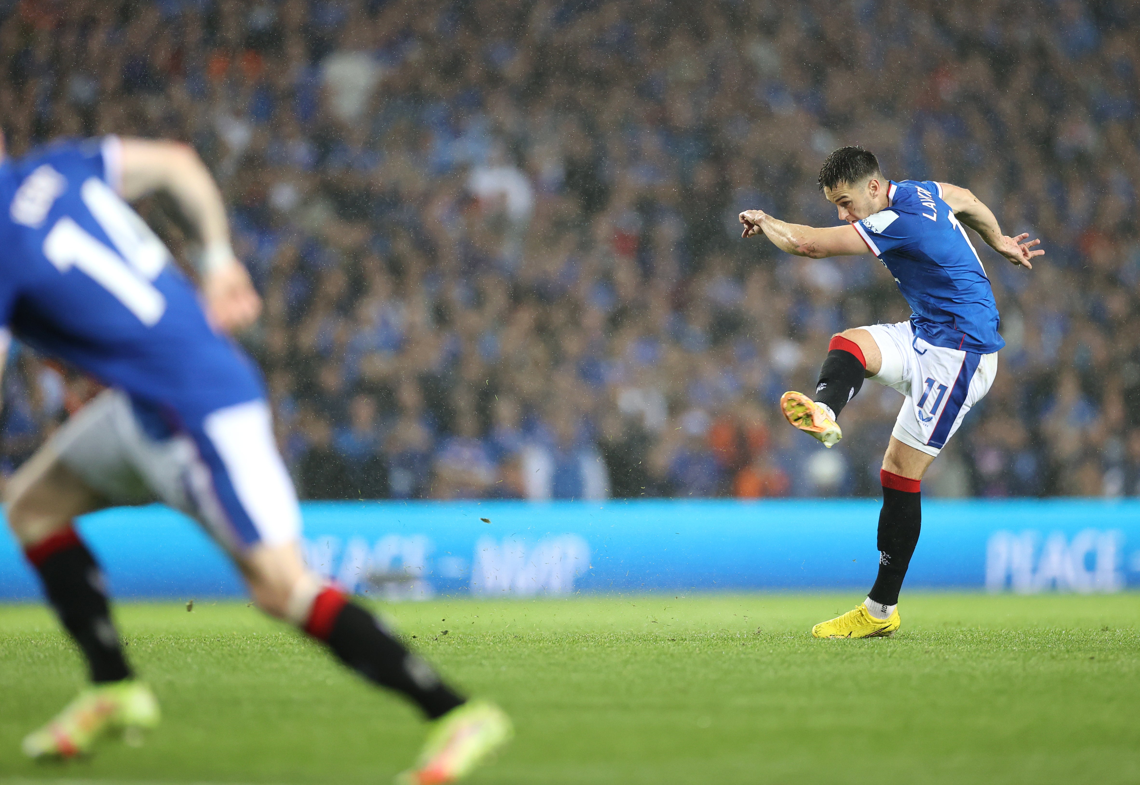 Tom Lawrence got among the goals at Ibrox (Steve Welsh/PA)