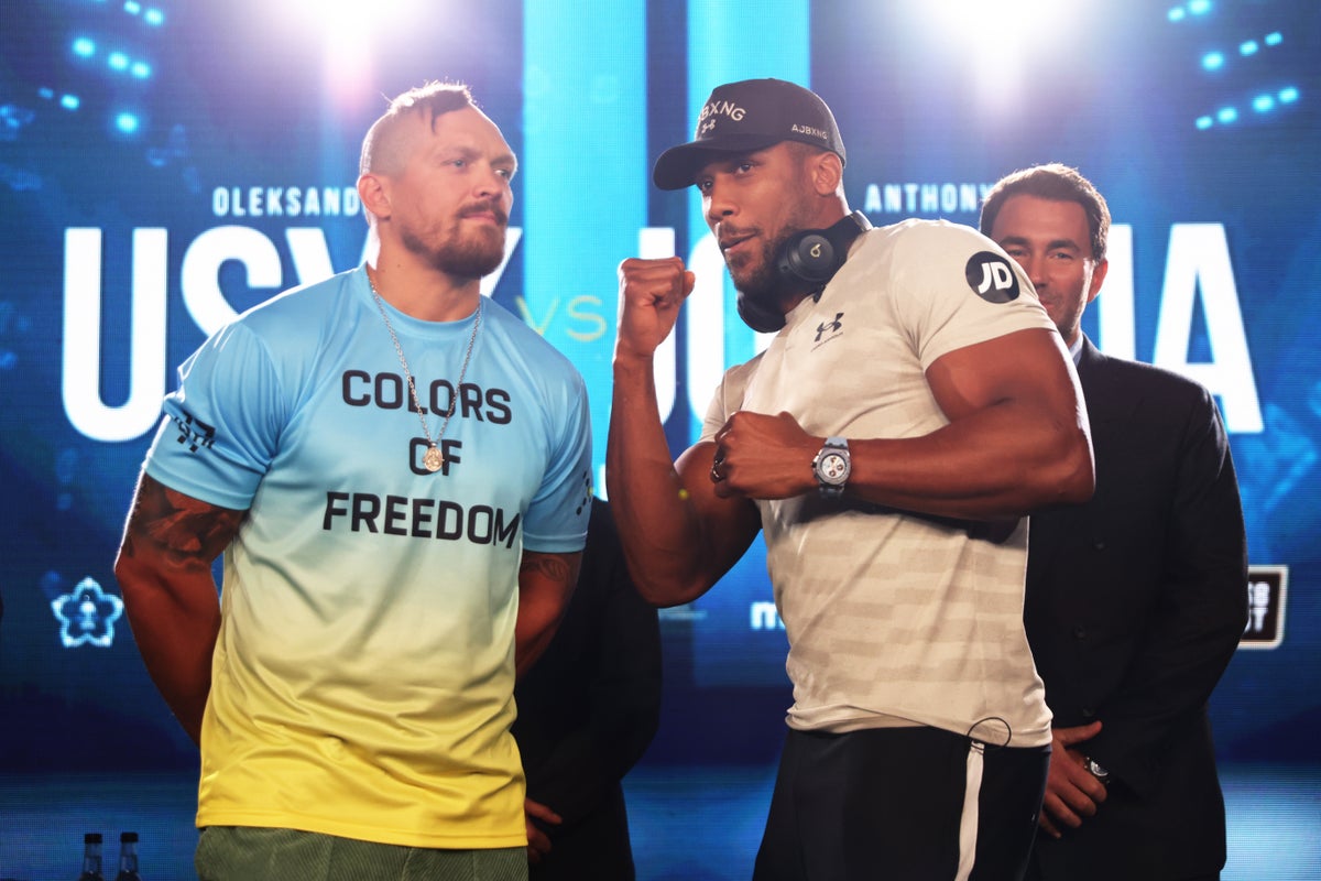 Anthony Joshua vs Oleksandr Usyk 2 press conference LIVE: Heavyweights go head-to-head in Jeddah
