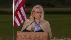 Trump’s Republican adversary Liz Cheney gives speech after losing primary