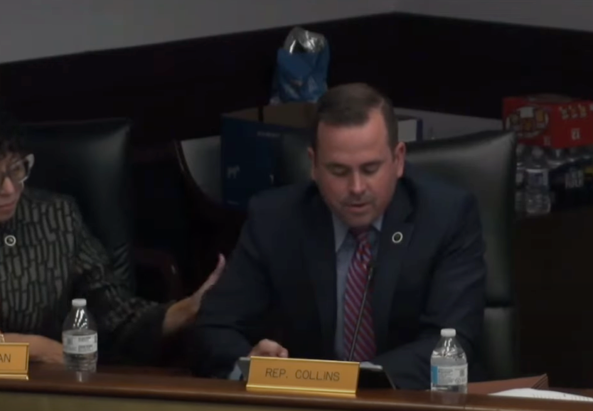 <p>South Carolina state Rep Neal Collins choked up describing how fetal heartbeat abortion law almost cost woman her uterus</p>