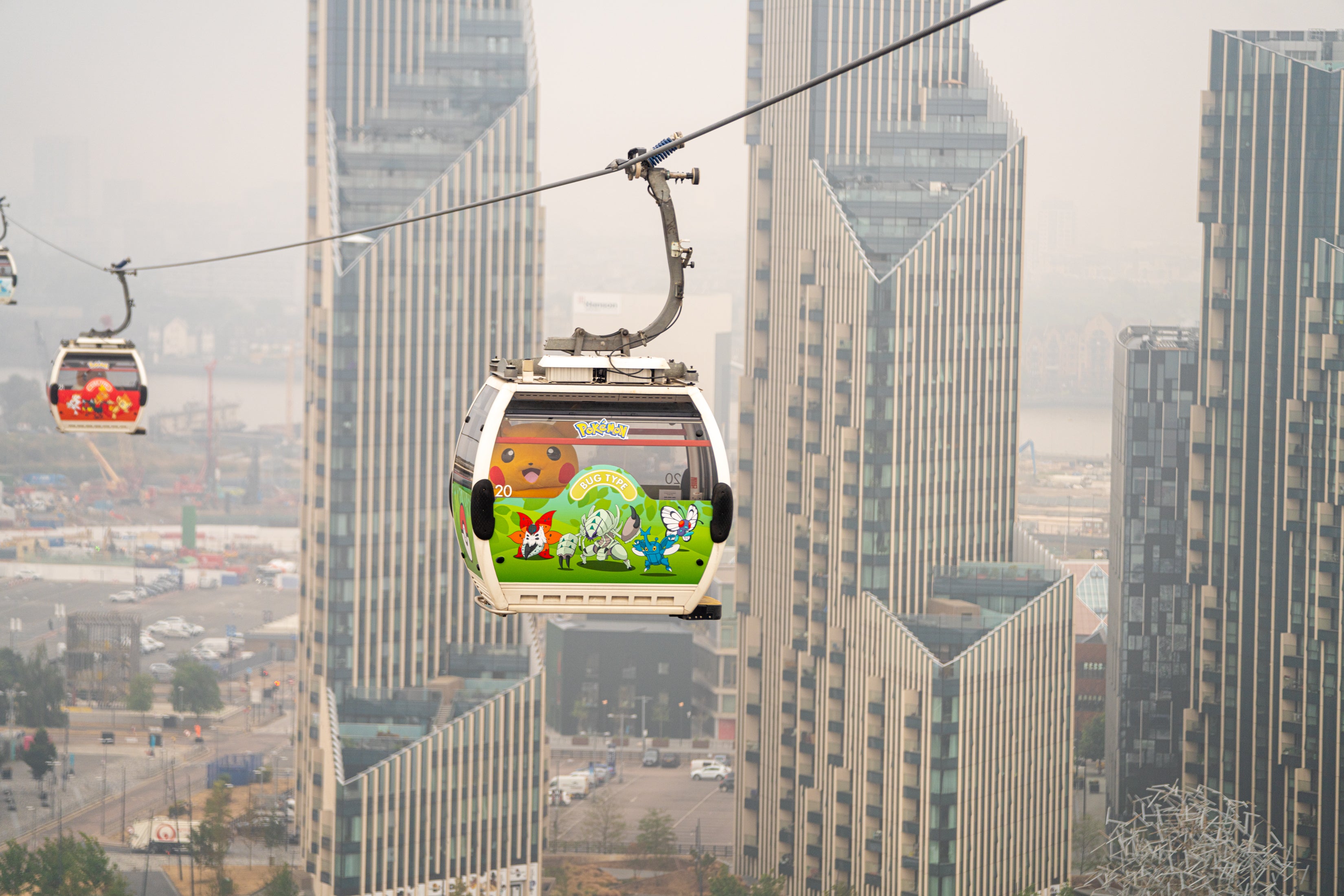 TfL cable cars have been decorated in celebration of the event (The Pokemon Company)