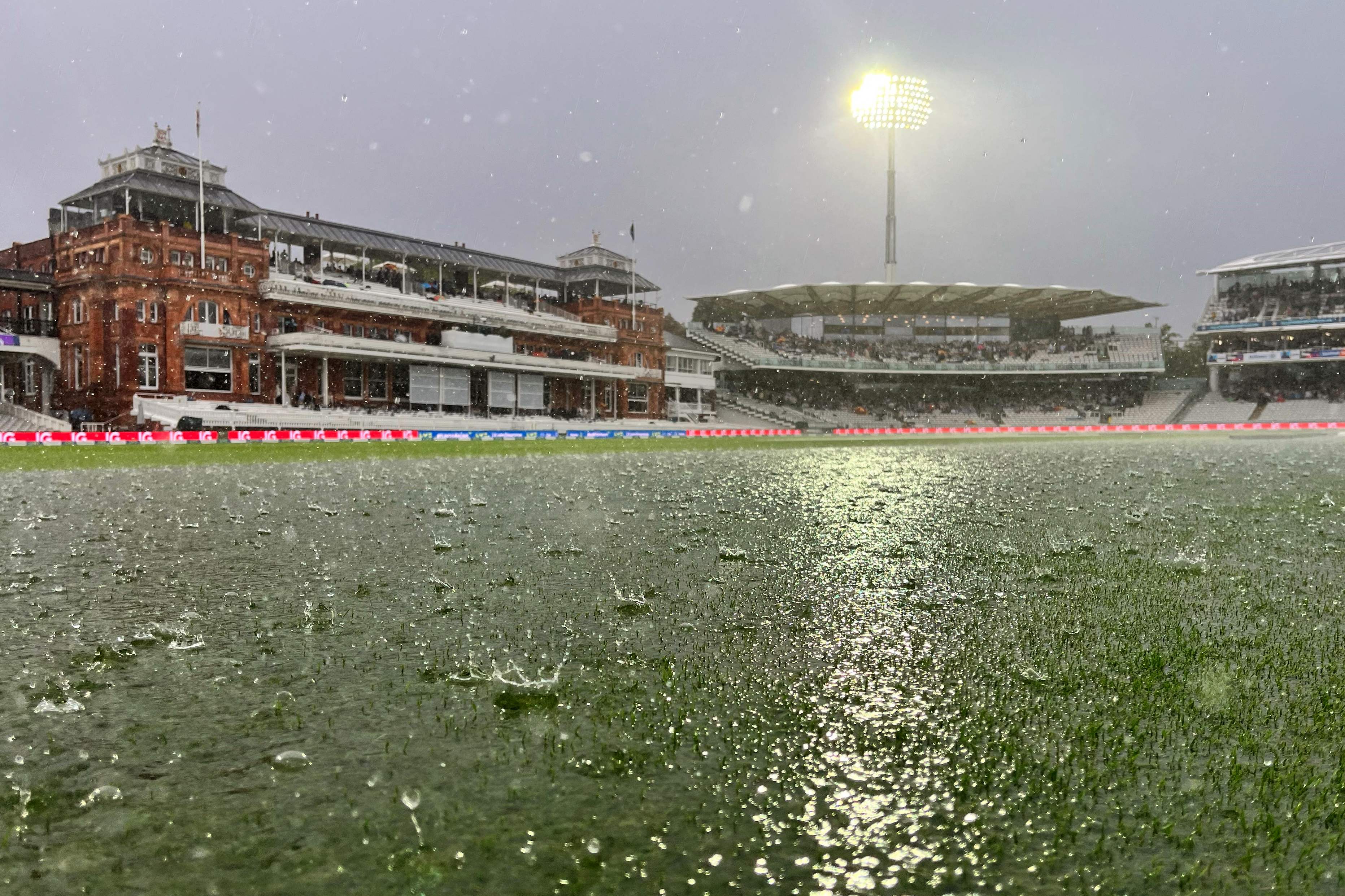 The pitch at Lord’s this afternoon