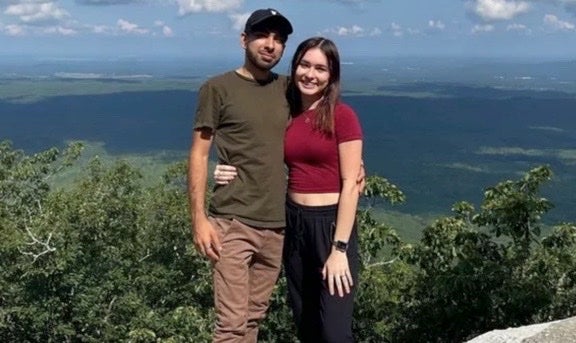<p>Adam Simjee and Mikayla Paulus were on a road trip together when the shooting unfolded</p>