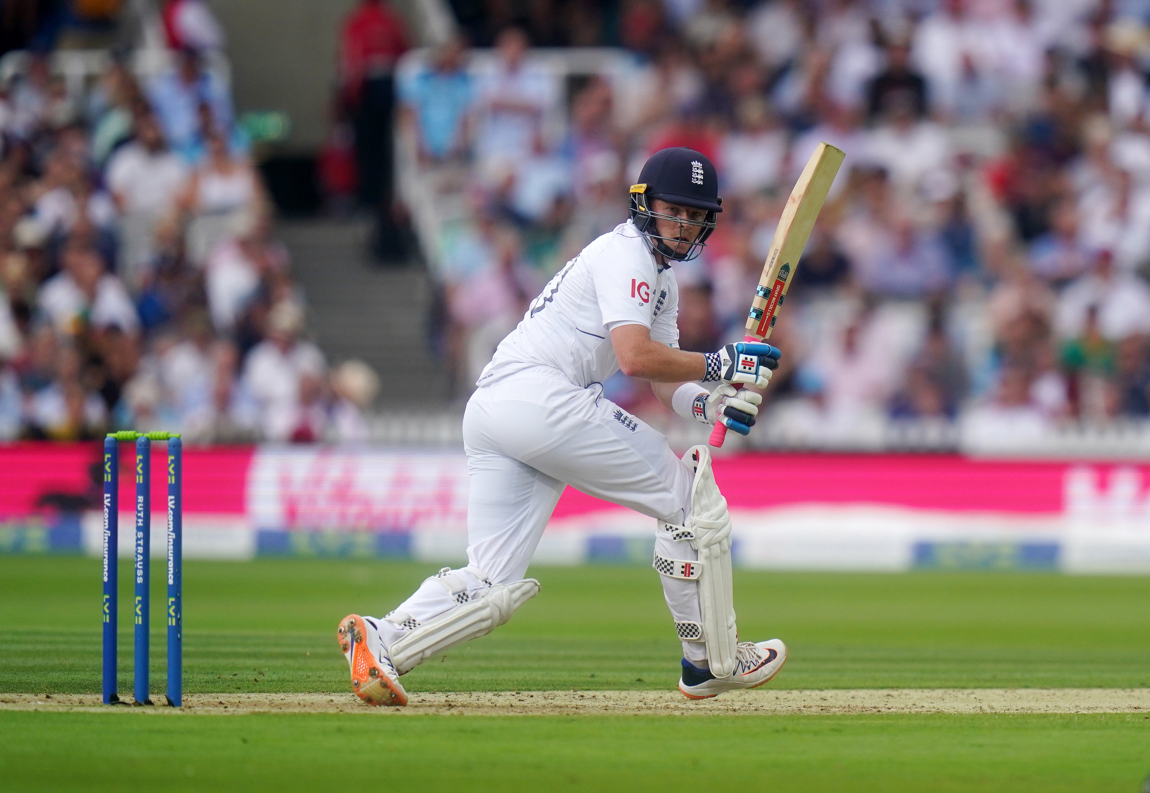 Ollie Pope offered England’s only resistance at Lord’s (Adam Davy/PA)