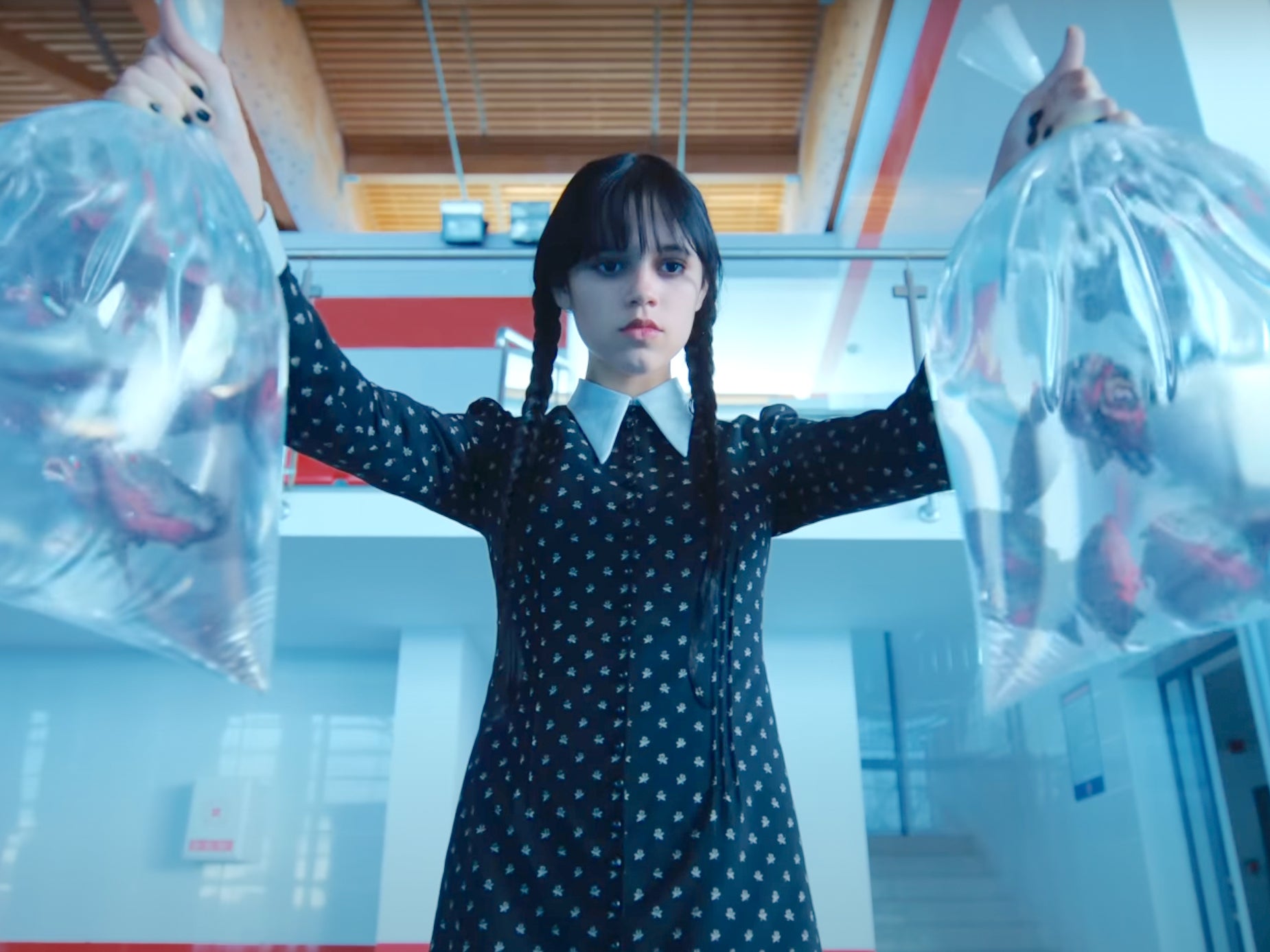 Wednesday trailer: Jenna Ortega yields bags of piranhas in Tim Burton's  Addams Family spin-off