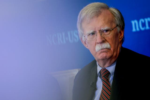 <p>John Bolton appears at an event in Washington DC</p>