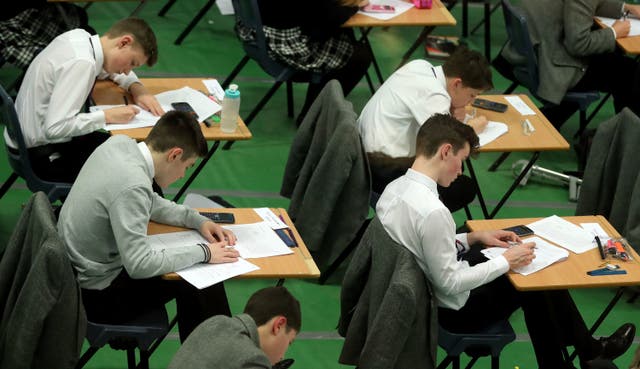 A-level grades are expected to be down on pandemic-levels but still be higher than in 2019 (Gareth Fuller/PA)