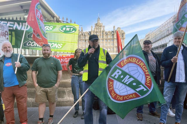 Members of the Rail, Maritime and Transport union (RMT) will take further strike action over pay, jobs and conditions on August 18 and 20. (Katharine Hay/PA)