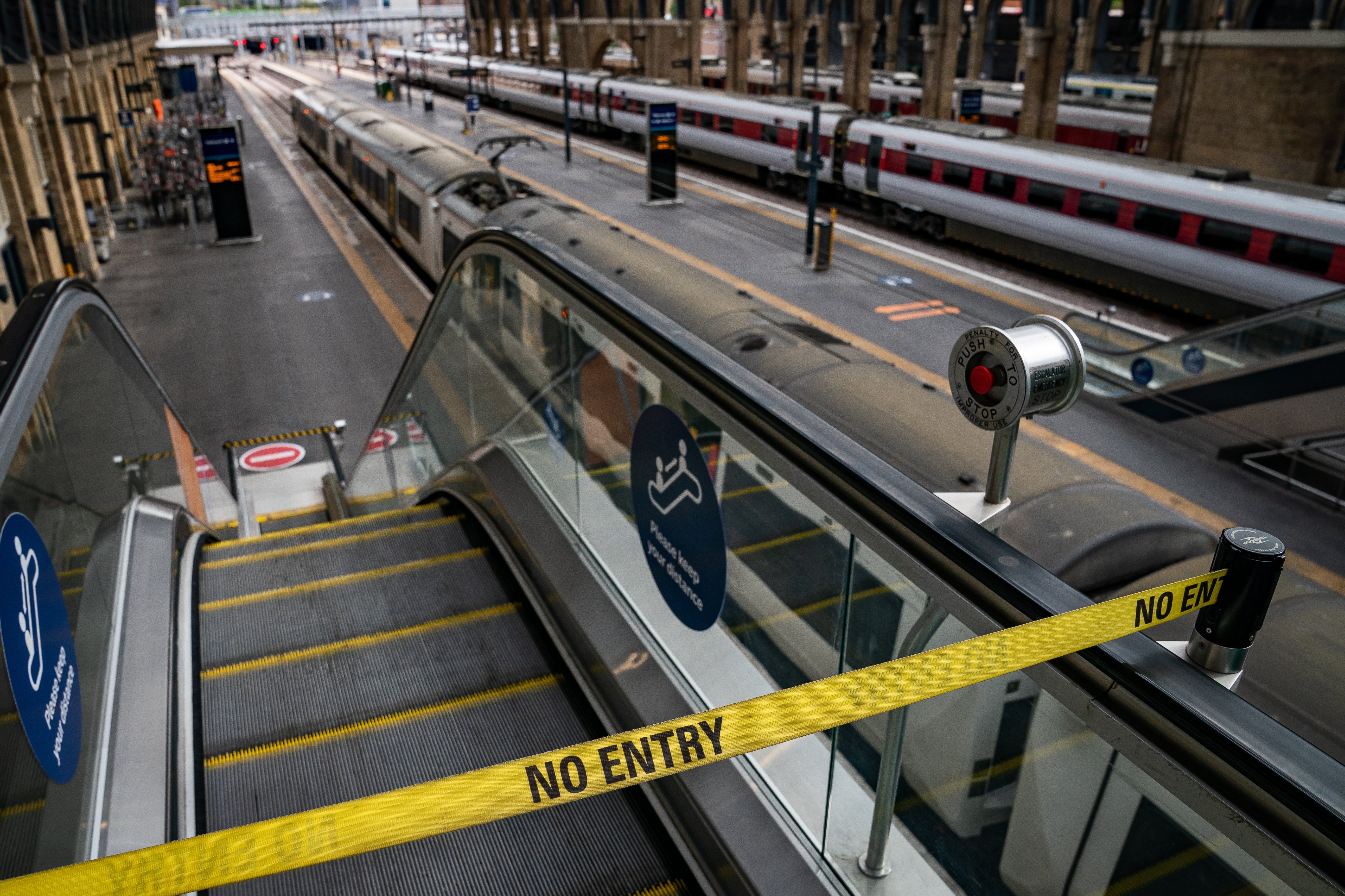 A platform is closed off at Kings Cross Station (PA)