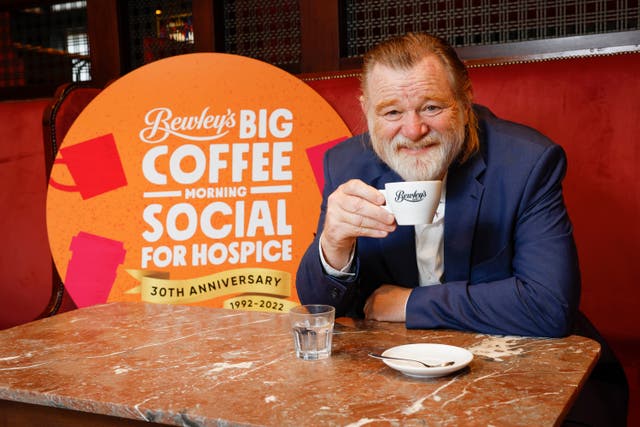 Brendan Gleeson is supporting the Bewley’s Big Coffee Morning Social for Hospice (Conor McCabe Photography/PA)