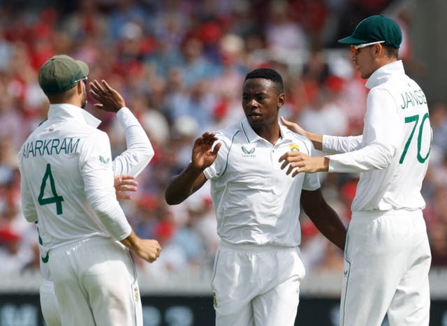 <p>Rabada cleaned the hosts up on the second morning at Lord’s</p>