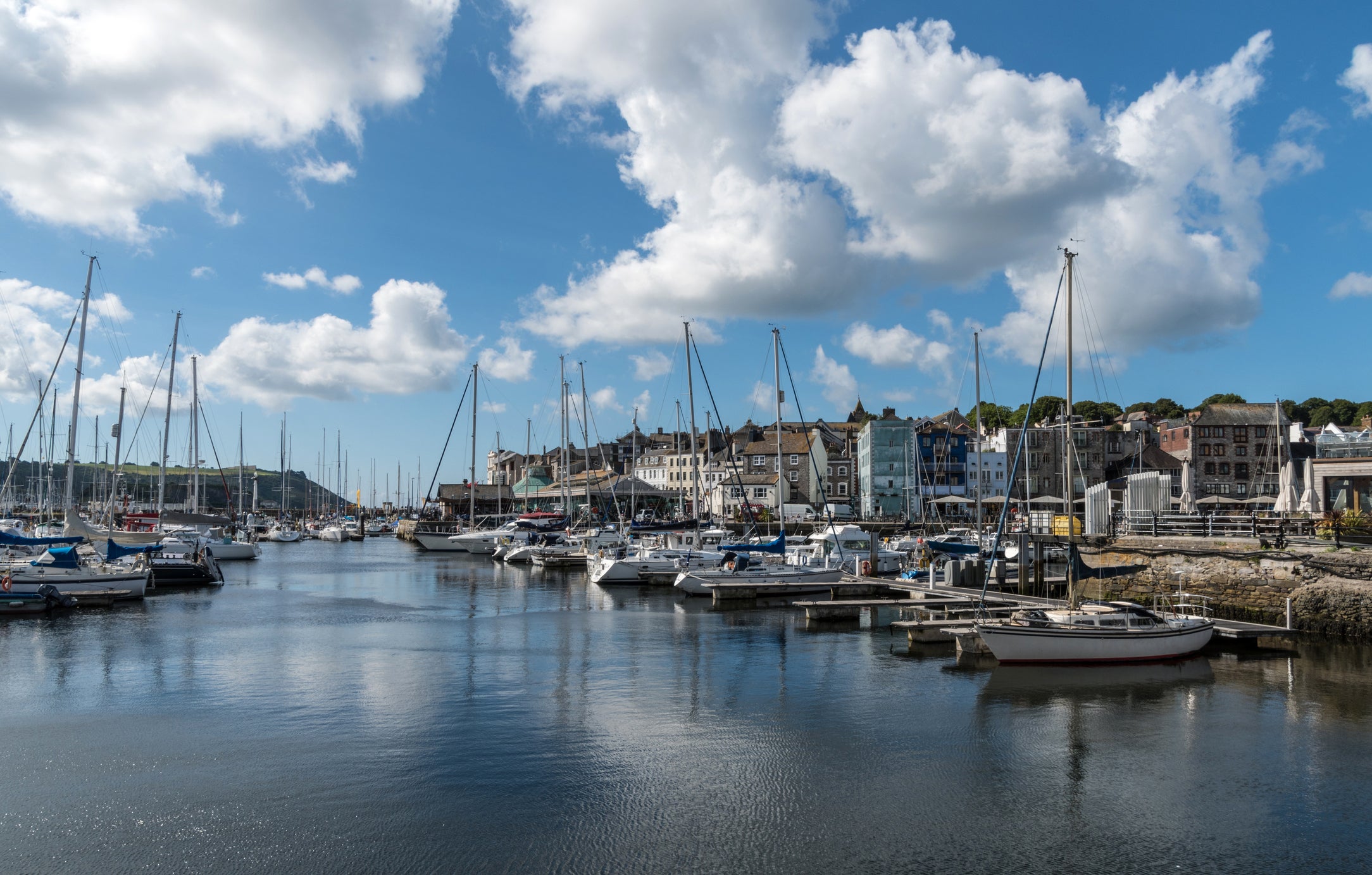 Sutton harbour where the man in his 70s was pulled from the water