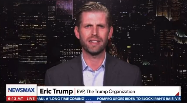 <p>Eric Trump, the former president’s son, incorrectly claimed that his father was the first in US history to not start a war</p>