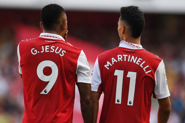 <p>Arsenal duo Gabriel Jesus and Gabriel Martinelli have started the new season well</p>