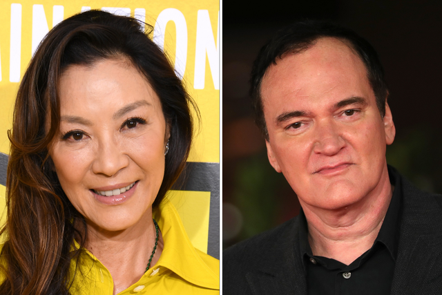 <p>Michelle Yeoh and Quentin Tarantino</p>