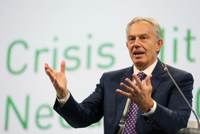 <p>Sir Tony Blair speaking at a session held by Sberbank at the St Petersburg International Economic Forum in June 2015</p>