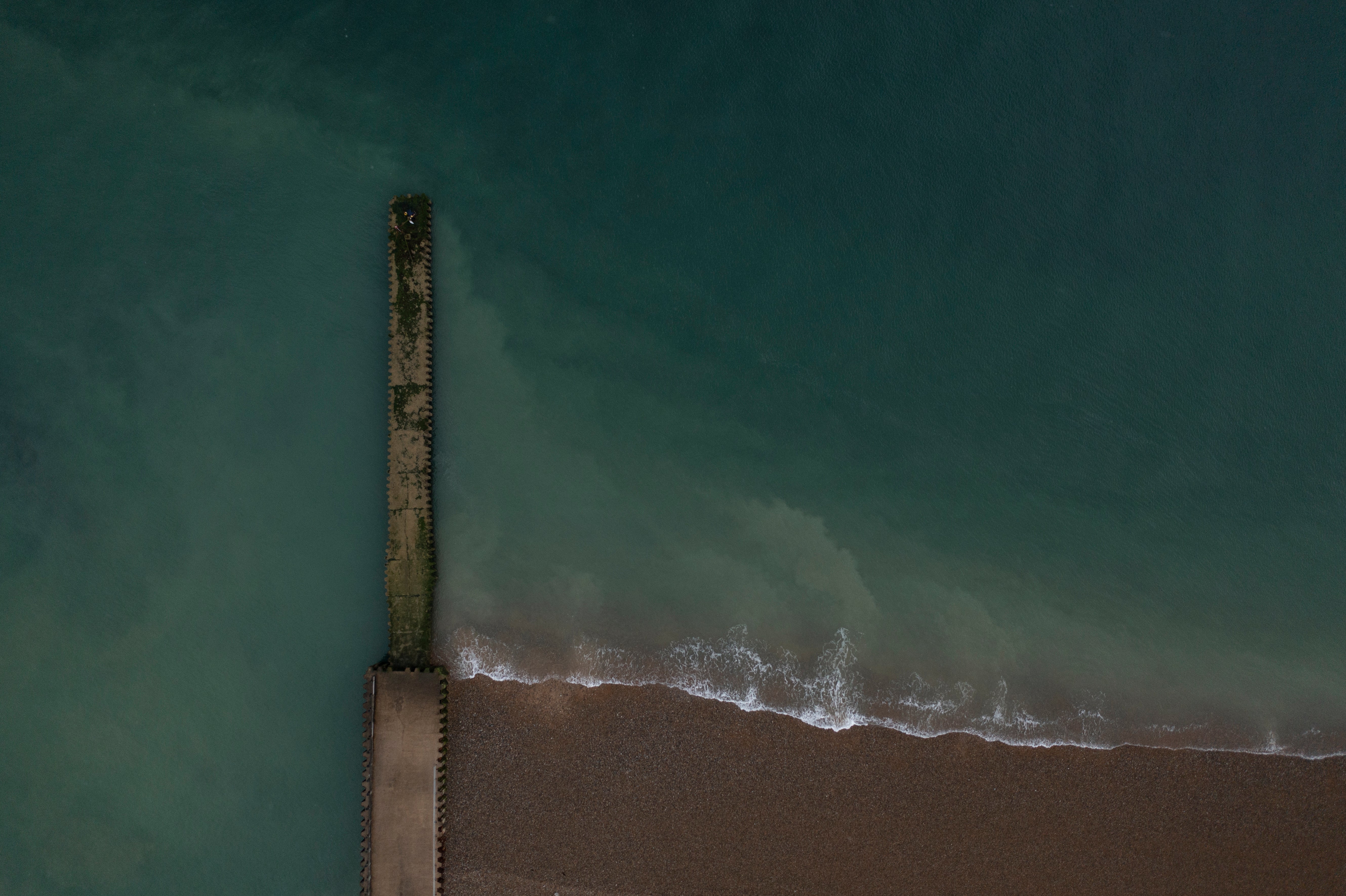 Sewage released into the ocean by Seaford in East Sussex on Wednesday