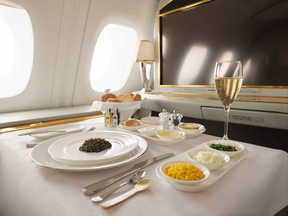 Emirates adds ‘bottomless caviar’ to first class plane menu