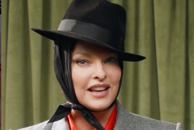 <p>Linda Evangelista reveals her face, neck and jaw were taped for British Vogue cover shoot</p>