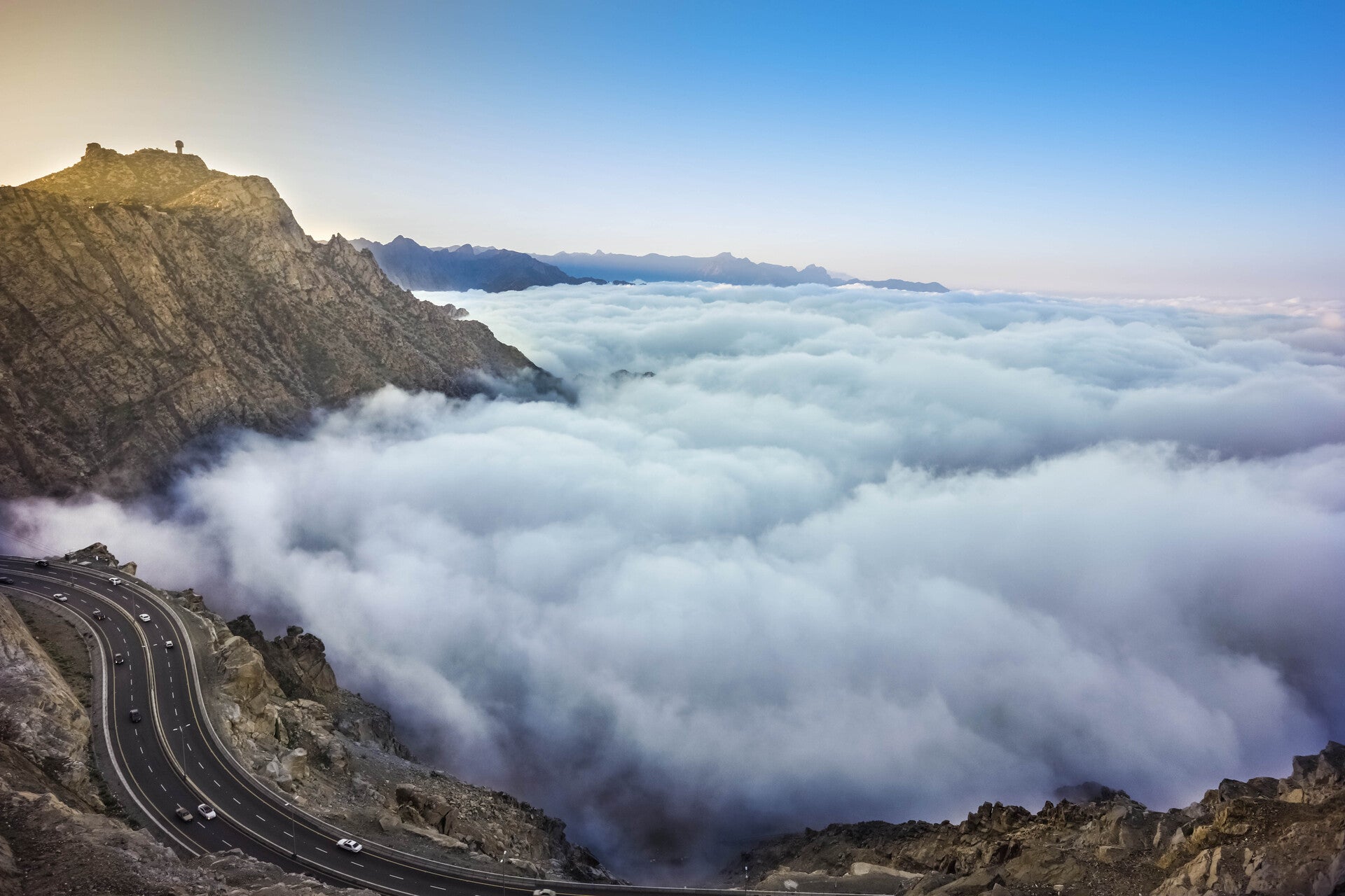 Enjoy a roadtrip with serious views with a drive through the dramatic landscape of Taif
