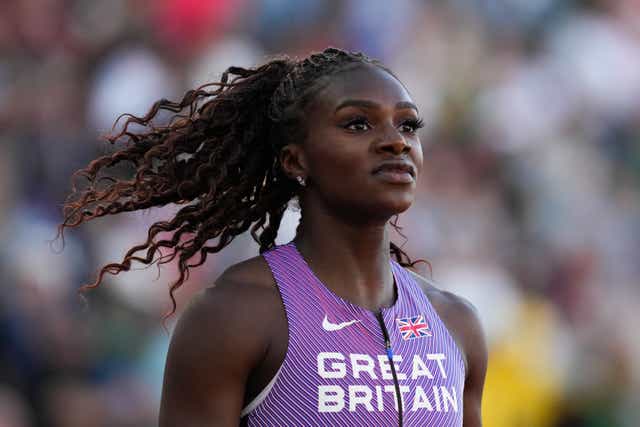 Dina Asher-Smith was back in action at the European Championships after pulling up during the 100m final (Martin Rickett/PA)
