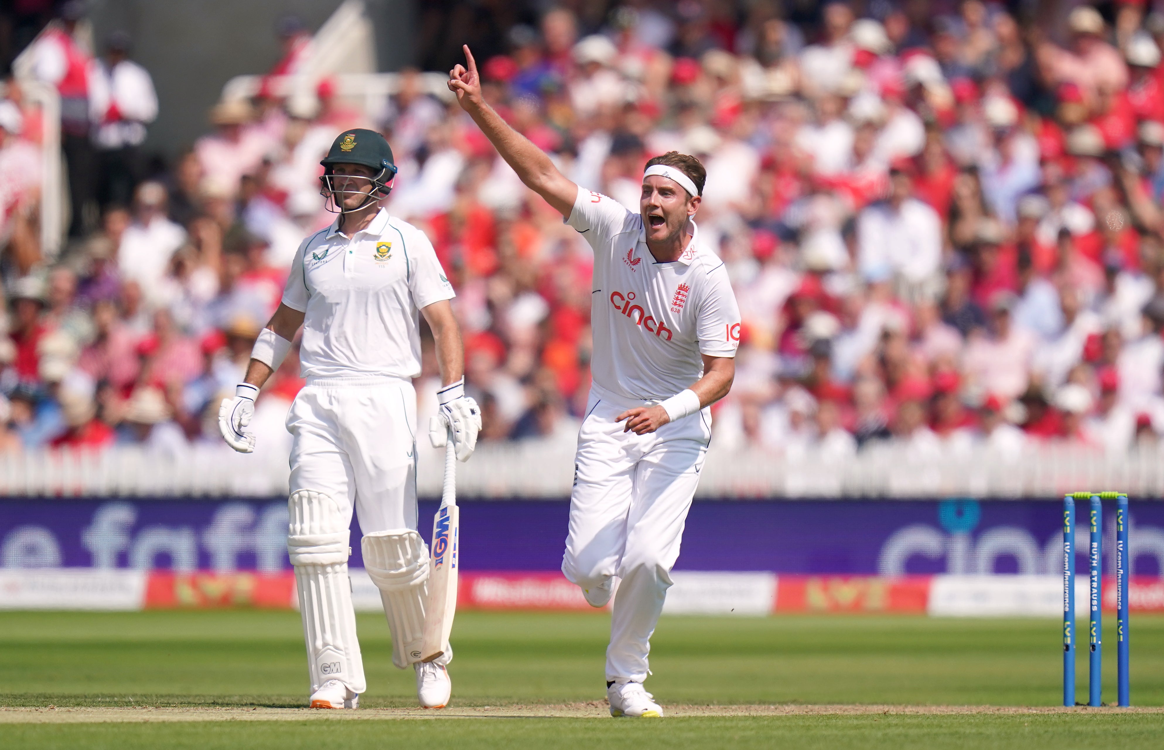 Stuart Broad insisted England are positive after fighting back in the evening session on day two of the first Test against South Africa at Lord’s (Adam Davy/PA)