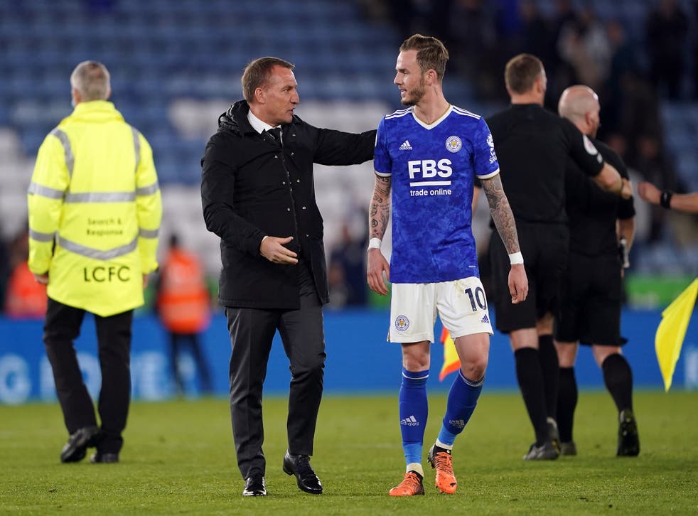 Brendan Rodgers says Leicester have opened contract talks with James Maddison
