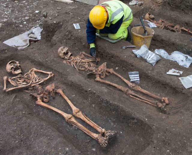 A study suggests medieval friars were ‘riddled’ with parasites (Cambridge Archaeological Unit/PA)