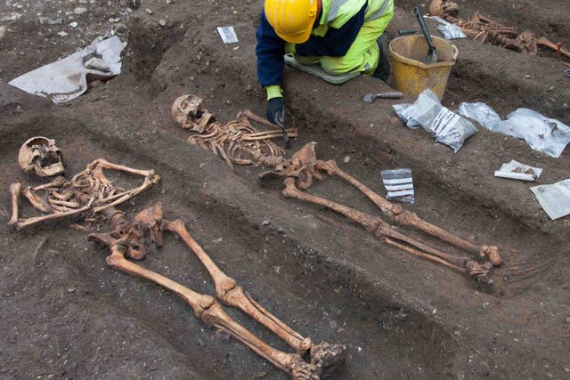 A study suggests medieval friars were ‘riddled’ with parasites (Cambridge Archaeological Unit/PA)