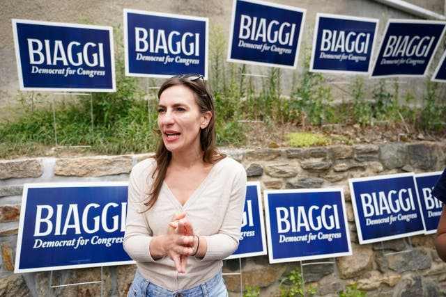 <p>New York 17th Congressional District Democratic primary candidate state senator Alessandra Biaggi is taking on representative Sean Patrick Maloney in the 23 August primary </p>
