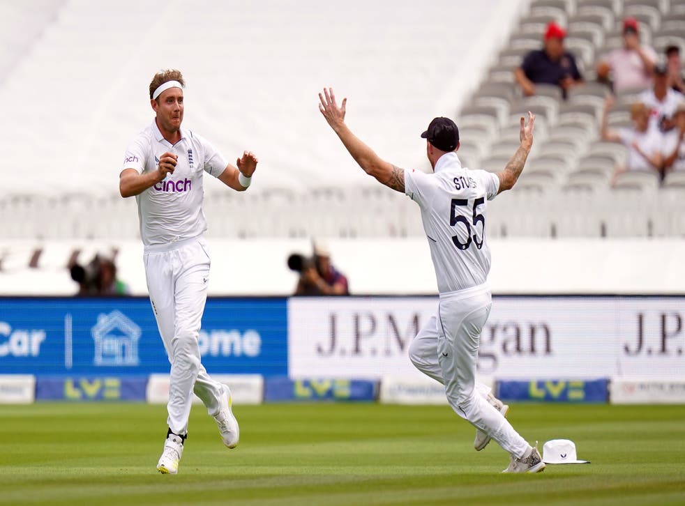 pStuart Broad is a notable load /p3rd Morning Catch at 