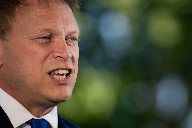 Grant Shapps has come under fire after being questioned about train services operating between London and Manchester (Aaron Chown/PA)