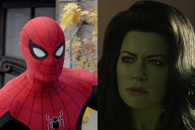 <p>Tom Holland as Spider-Man (left) and Tatiana Maslany as She-Hulk (right)</p>