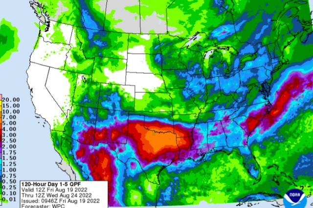 <p>Extreme rainfall is expected in the US southwest on Friday and could lead to flash flooding in the coming days </p>