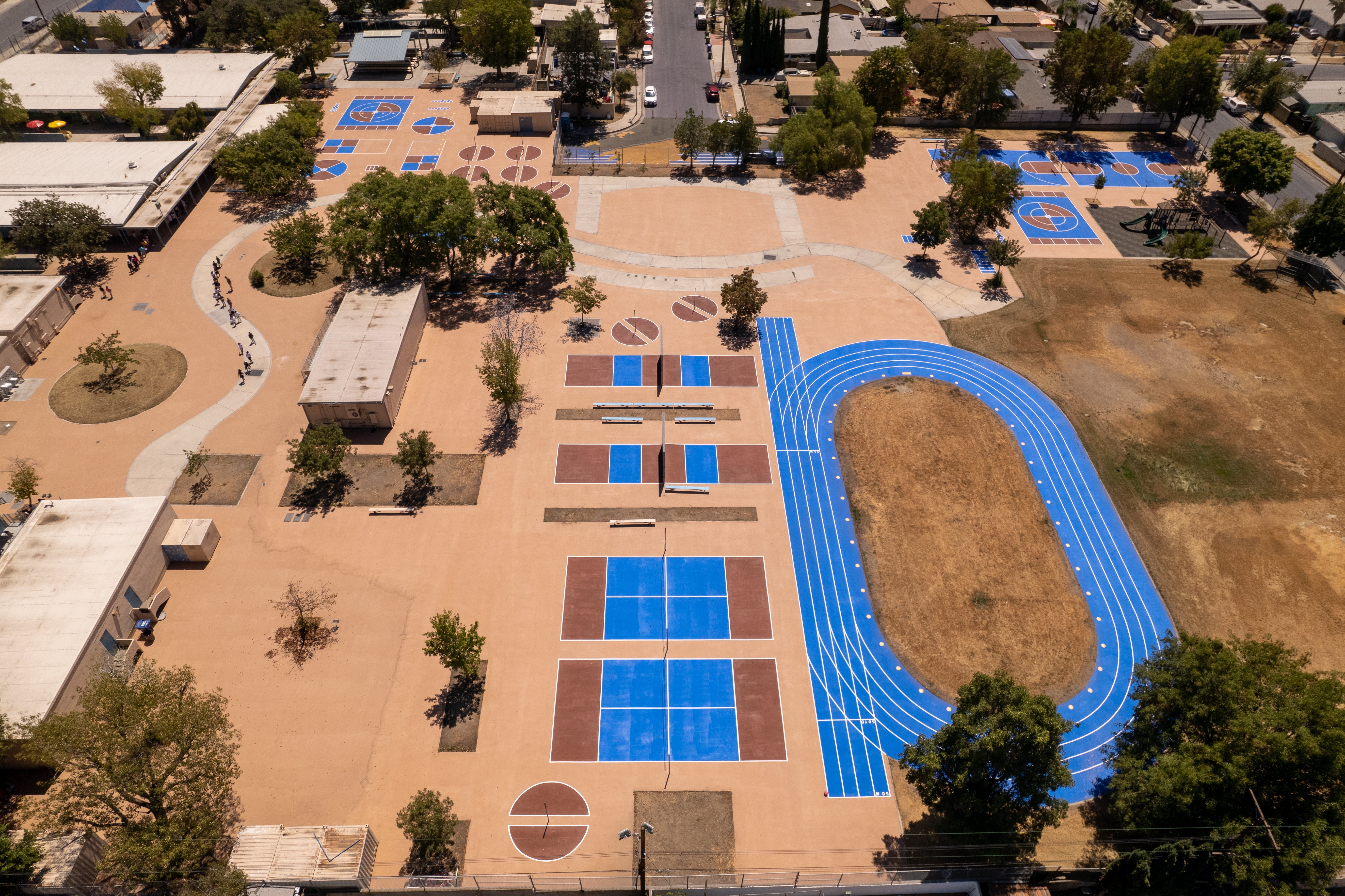 Reflective paint in a local park in Pacoima, Los Angeles