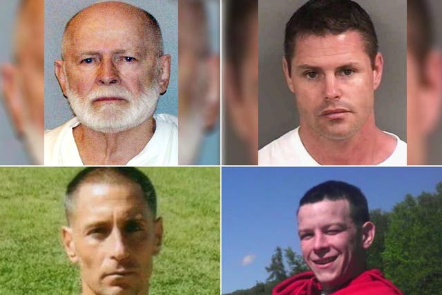 <p>James ‘Whitey’ Bulger, Fotios ‘Freddy’ Geas, Sean McKinnon, and Paul ‘Pauly’ DeCologero (clockwise from top left). On Monday, McKinnon was sentenced for his role in Bulger’s death while McKinnon and DeCologero are set to be sentenced at a later date.  </p>