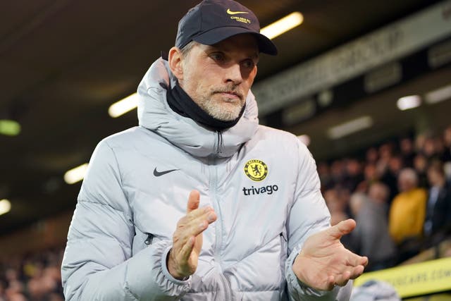 <p>Thomas Tuchel, pictured, has confirmed he is in talks over a new Chelsea contract (Joe Giddens/PA)</p>
