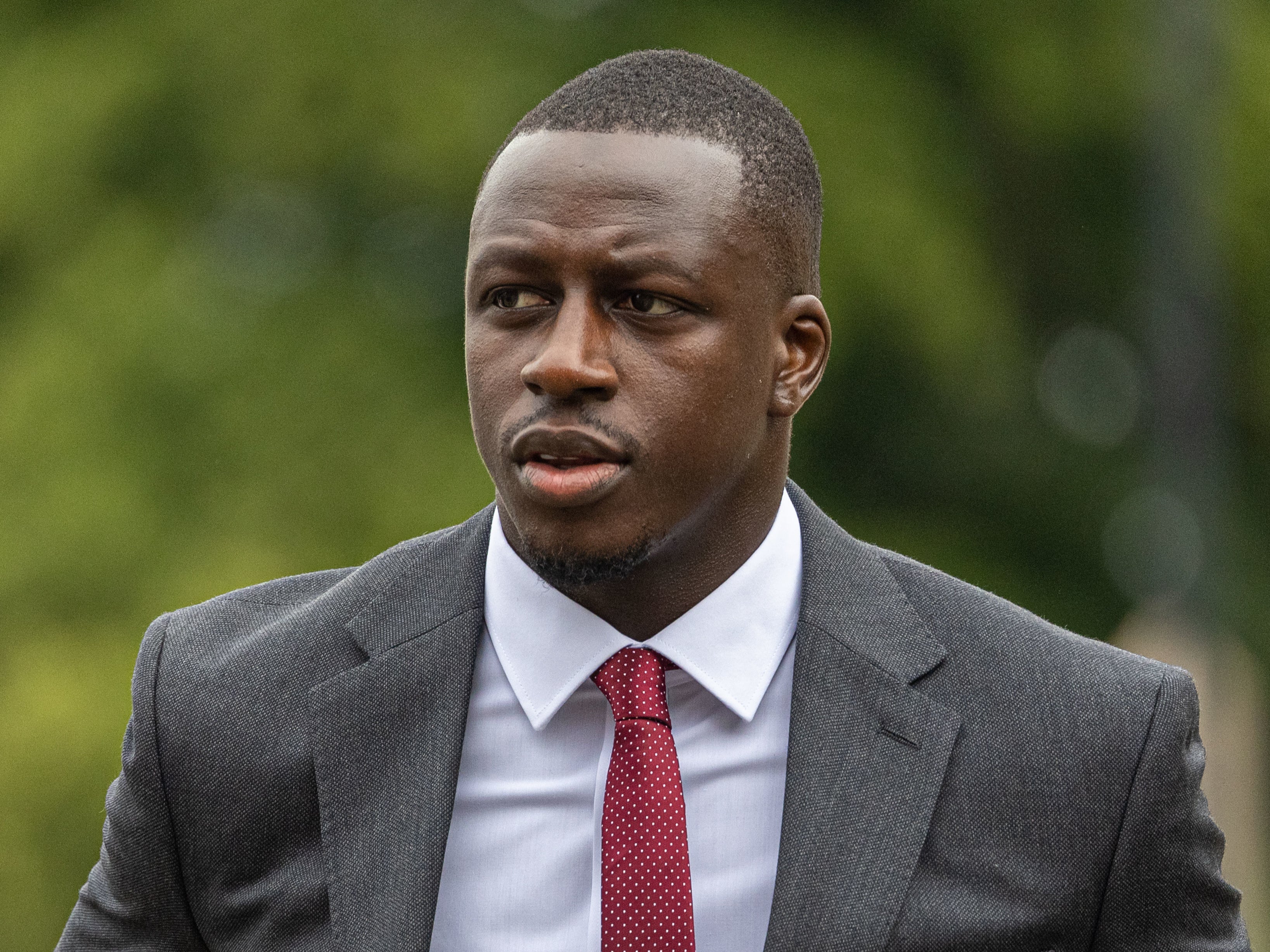 Manchester City footballer Benjamin Mendy arriving at Chester Crown Court on Wednesday