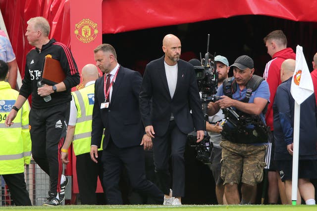 Erik ten Hag is determined to ride out Manchester United’s awful start (Ian Hodgson/PA)