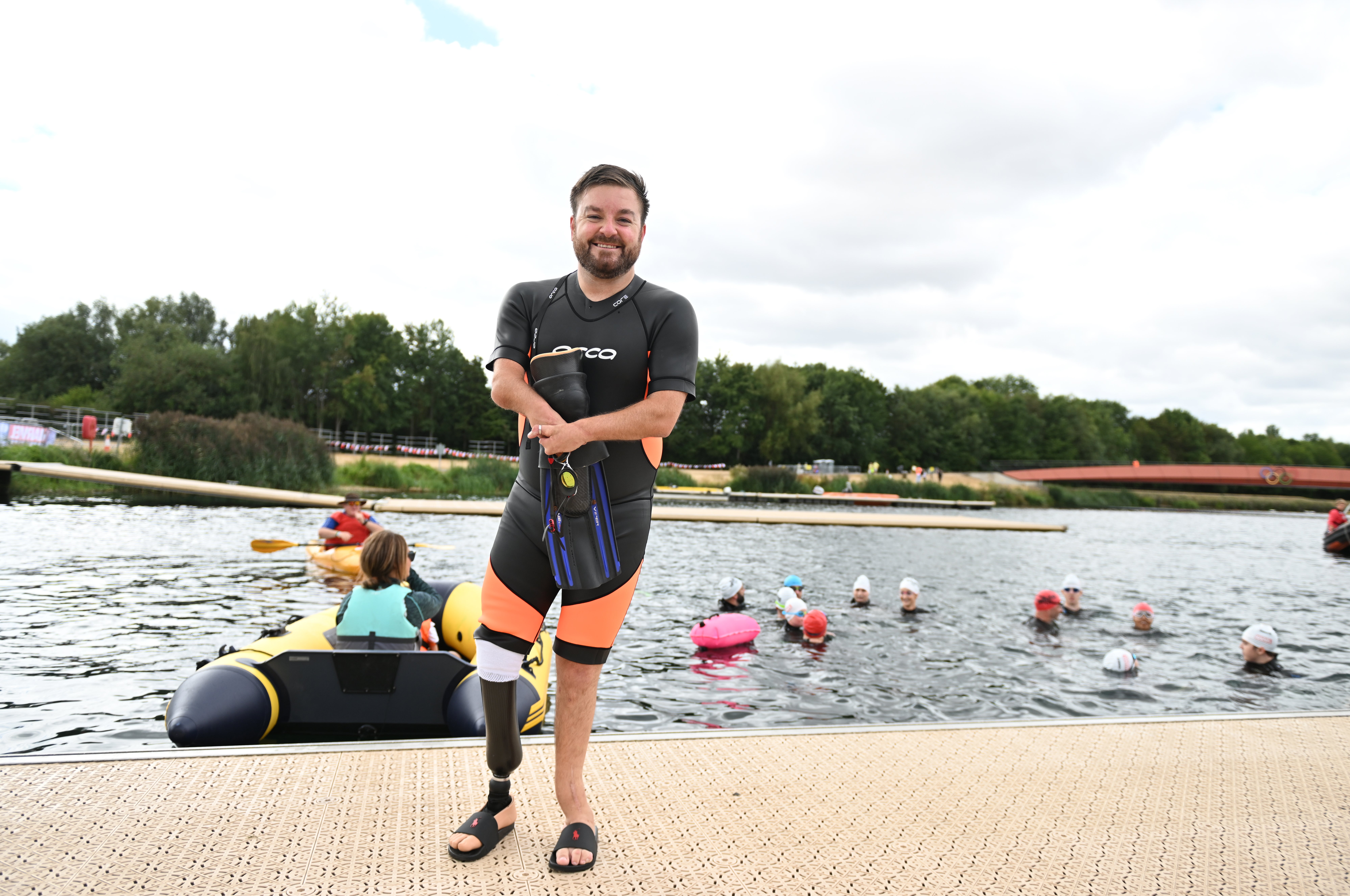 Alex Brooker participating in the sporting event (Superhero Series, powered by Marvel/PA)